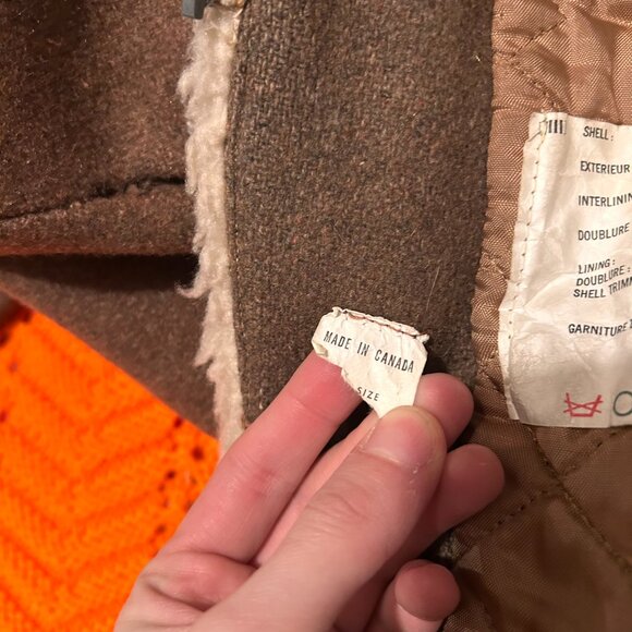 1970s hippie Wool blend hooded embroidered fur trimmed penny lane coat! - Picture 13 of 15